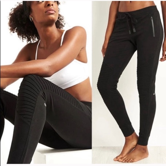 ALO Yoga Pants - NEW Alo urban Moto joggers M black